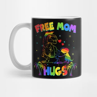 Free Mom Hugs Saurus LGBT Pride Mug